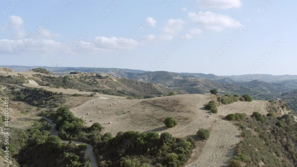 Aerial view nature cyprus. Drone flying over mountain ranges with rocky peaks with forests growing on them, a beautiful textured sky with clouds and landscape.
Aerial view nature cyprus. Drone flying over mountain ranges with rocky peaks with forests growing on them, a beautiful textured sky with clouds and landscape.