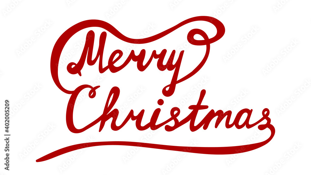 Merry Christmas hand drawn lettering. Vector illustration. Merry Christmas hand drawn lettering. Vector illustration.