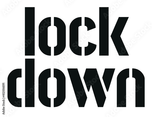 Lockdown stamp sign closed shops restaurants and hotels. Vector illustration. Because of Coronavirus COVID-19 Virus. Corona Quarantine precaution Typography Drawing illustration.