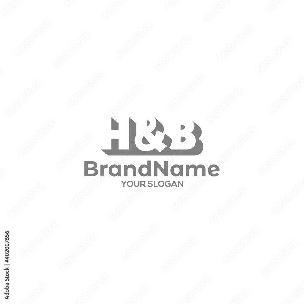 Fototapeta premium Simple HB Logo Design Vector