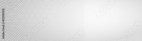 Vector abstract monochrome dotted background with dimensional perspective, technology and science theme, big data flow, geometric 3D design.