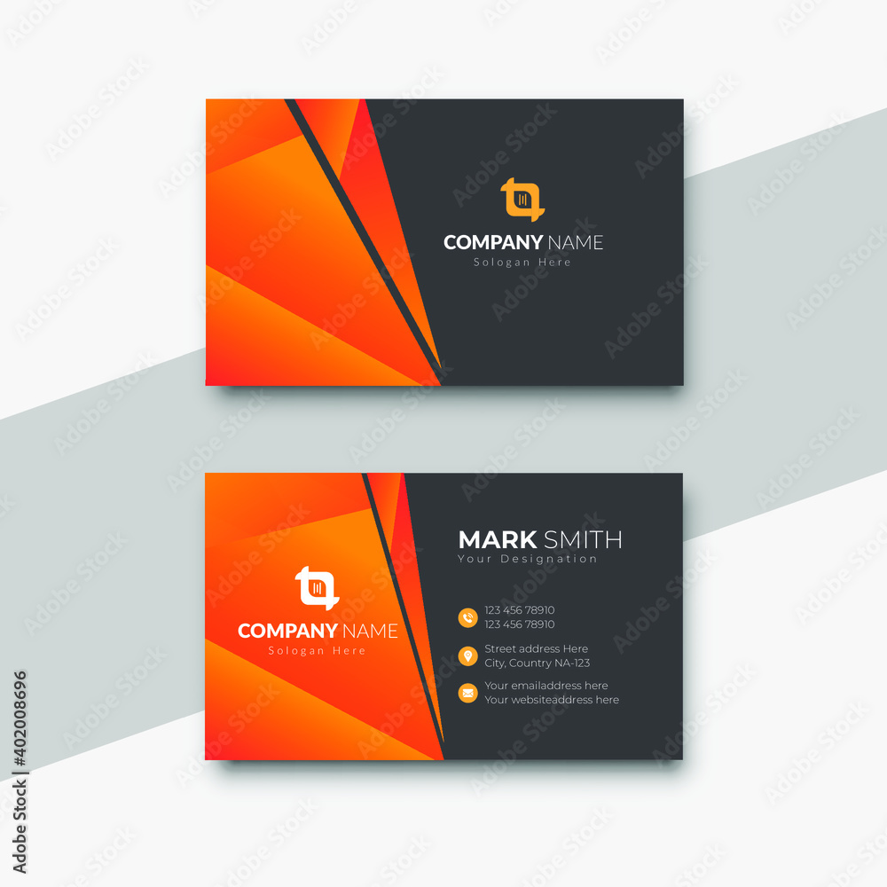 Clean business card template