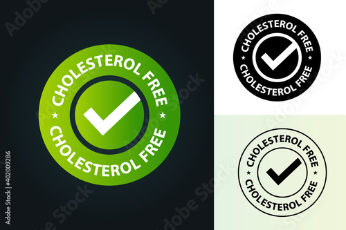 Cholesterol free vector icon, icon for product package design