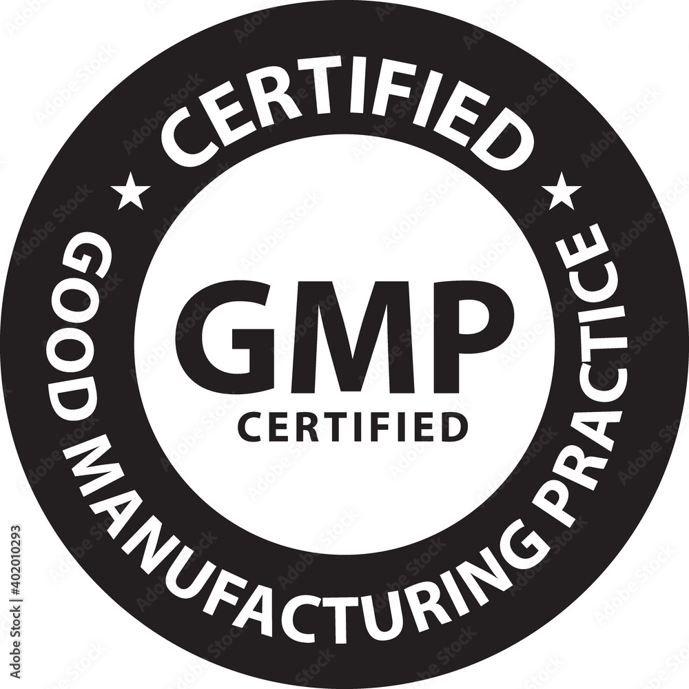 Good manufacturing practice (GMP) certified stamp vector 
