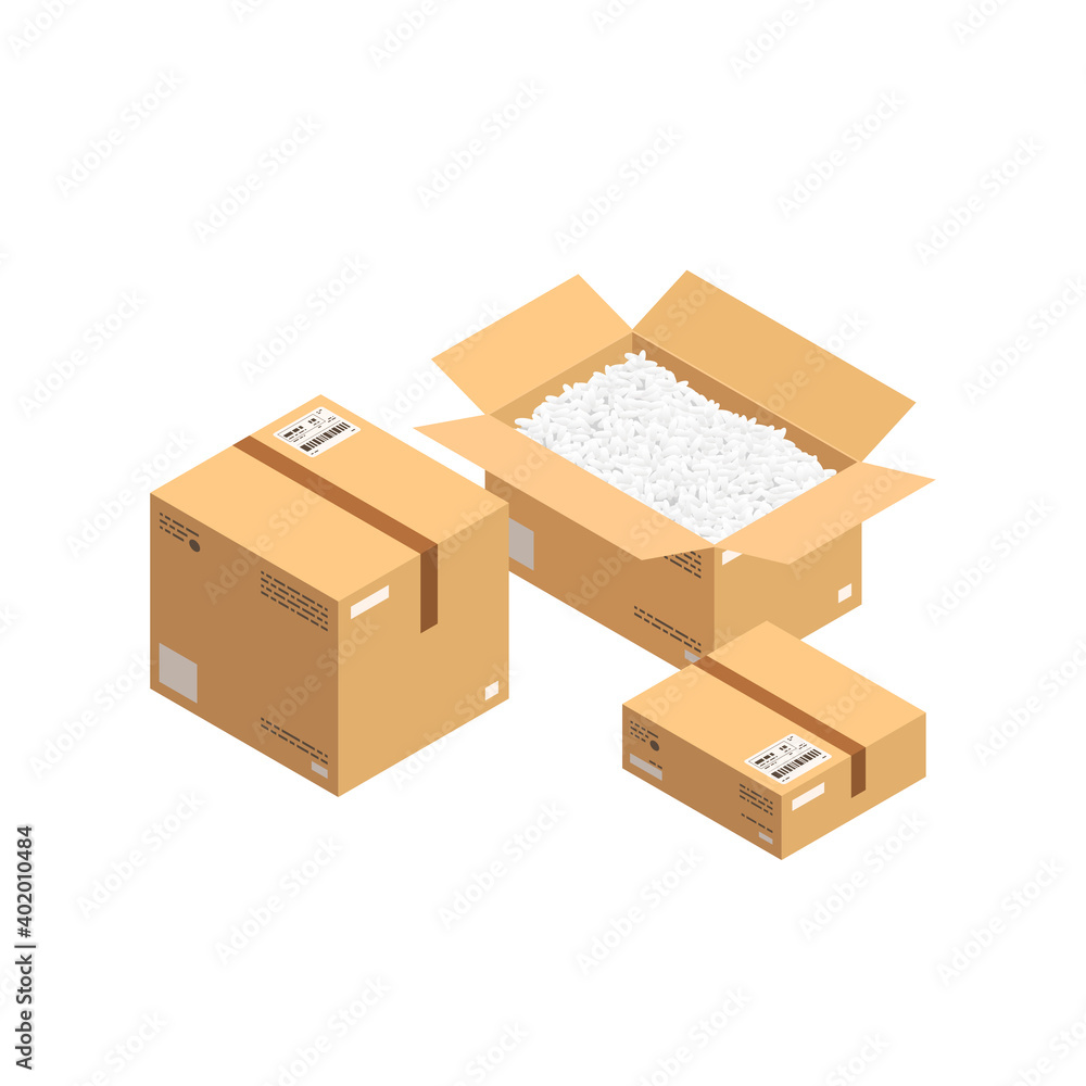 Fototapeta premium Warehouse Isometric Illustration