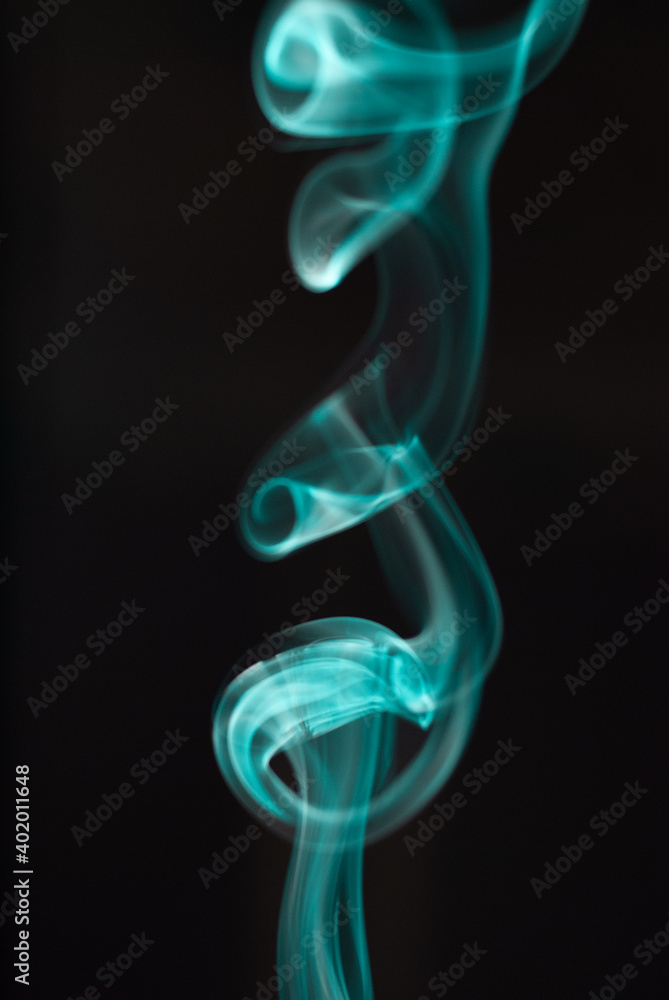 Sculpting abstract shape with incense smoke Sculpting abstract shape with incense smoke