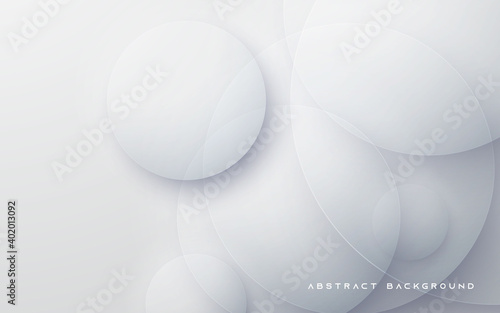 Circle shape white abstract background