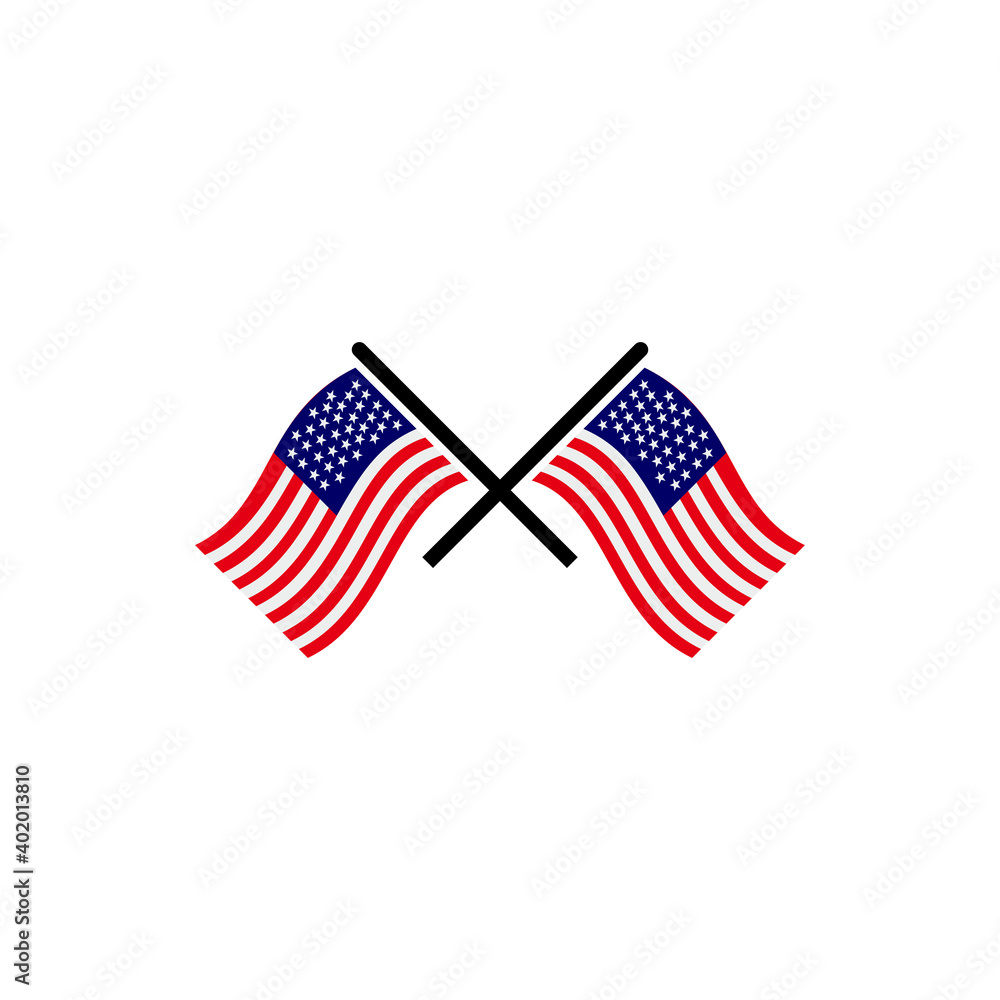 Obraz premium united state of America icon flags vector sign symbol of country