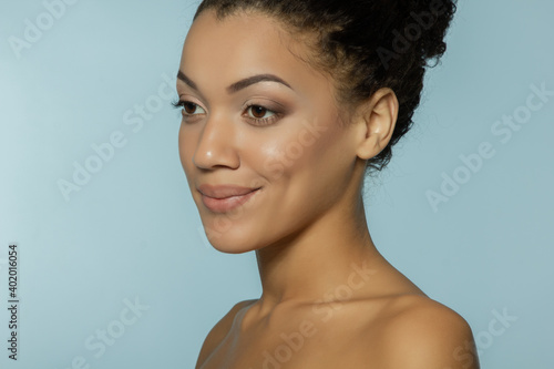 Young beautiful african american woman, contemporary portrait