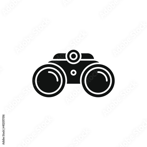 Binoculars icon flat style isolated on white background. Vector illustration