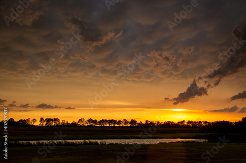Prairie Storm Clouds Sunset