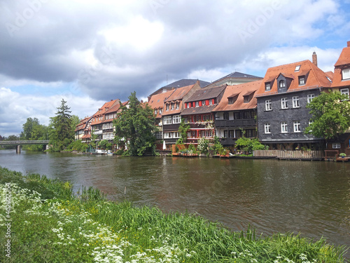 Houses beside a river in Bamberg