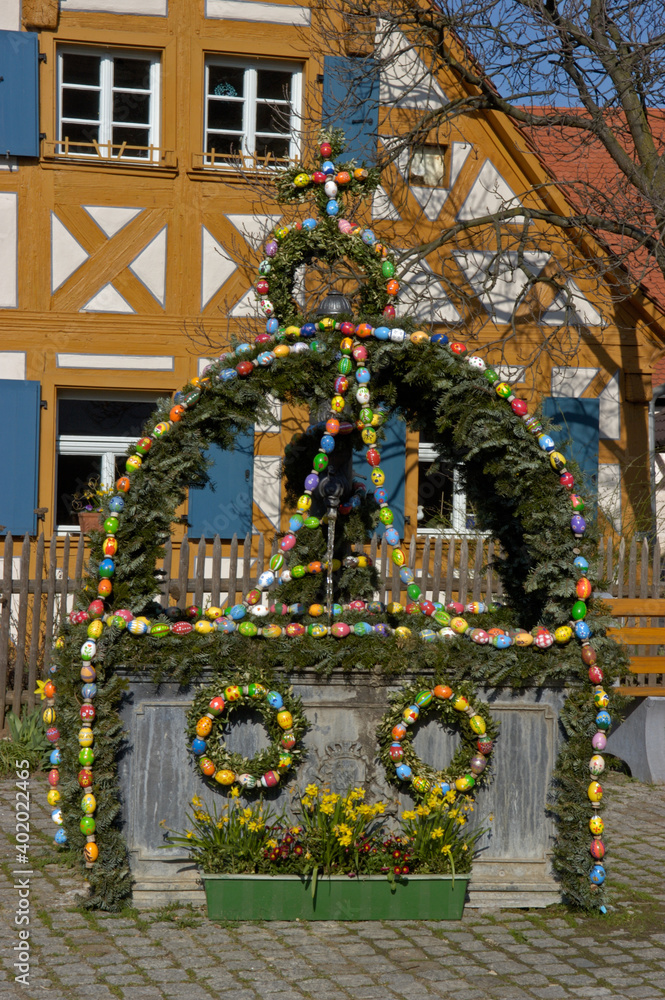 Obraz premium Osterbrunnen in Mitelehrenbach