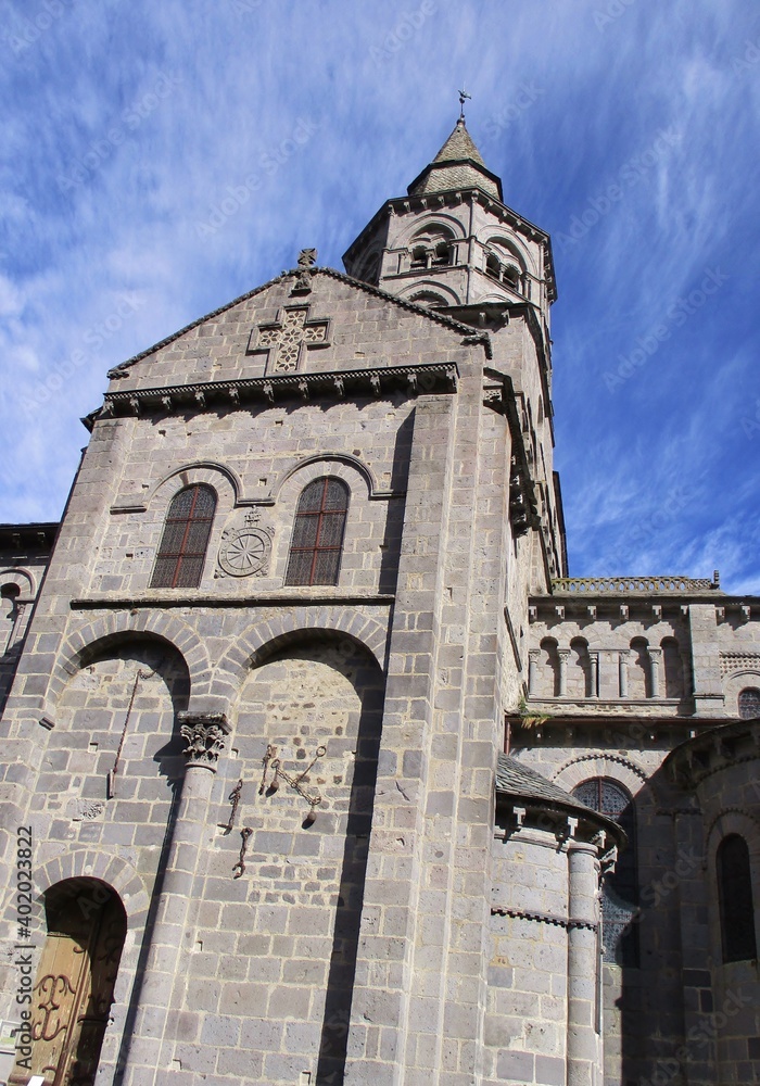 Basilica of Notre Dame d'Orcival. Auvergne, France. Basilica of Notre Dame d'Orcival. Auvergne, France.
