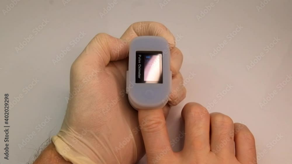 pulse oximeter to check the pulse of the amount of oxygen in the blood. pulse oximeter to check the pulse of the amount of oxygen in the blood.