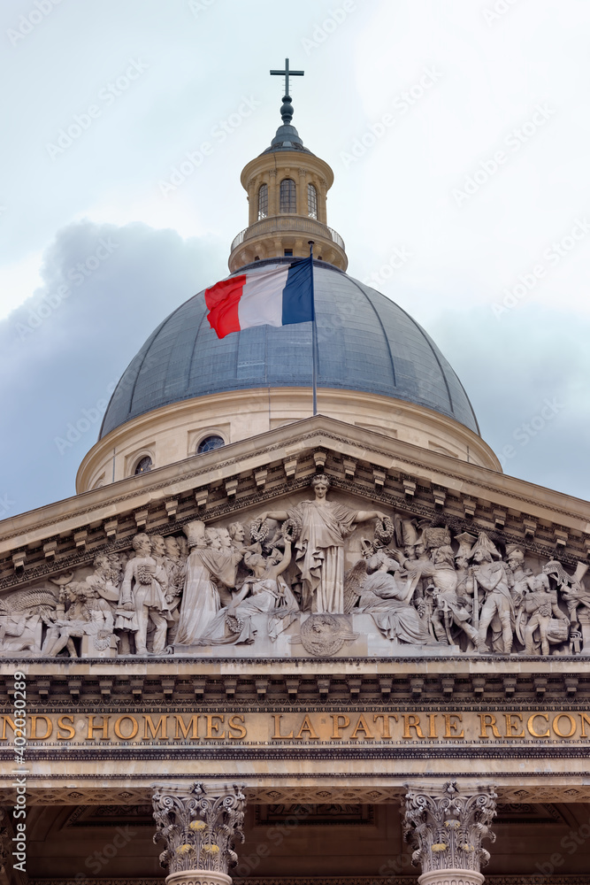 The Pantheon edifice in Paris, France