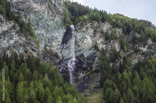 Waterfall in Heiligenblut at the Grossglockner - Hochalpenstrasse photo