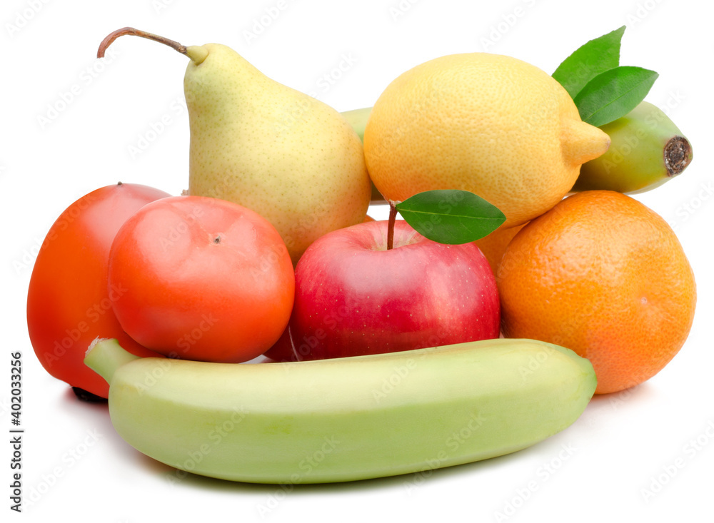 Fruits isolated on white background Fruits isolated on white background