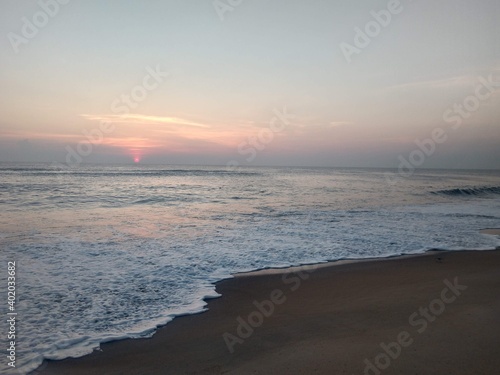 sunset on the beach