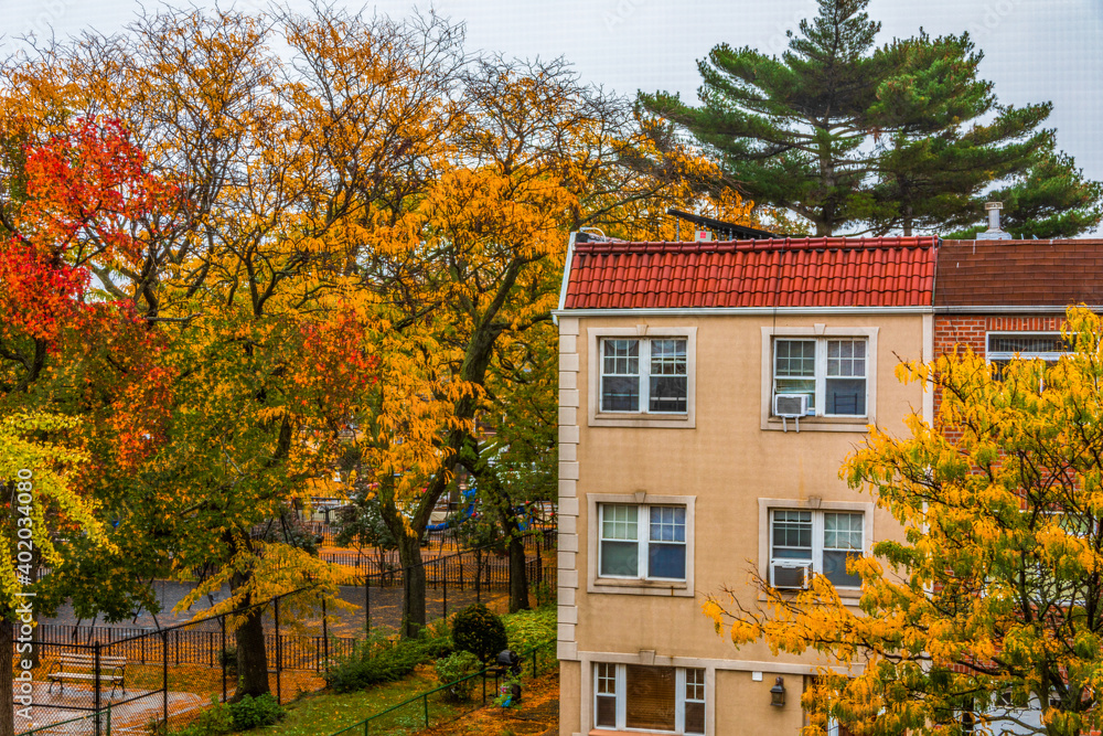 house in autumn