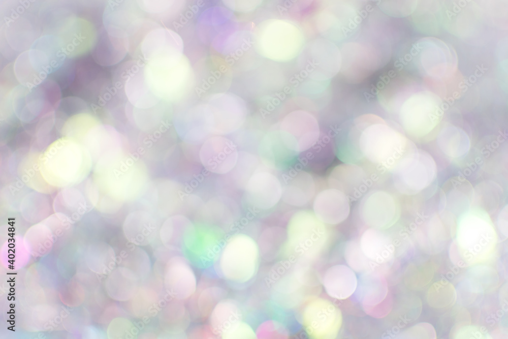 Blurred silver festive lights. Christmas time concept. Perfect Christmas background.