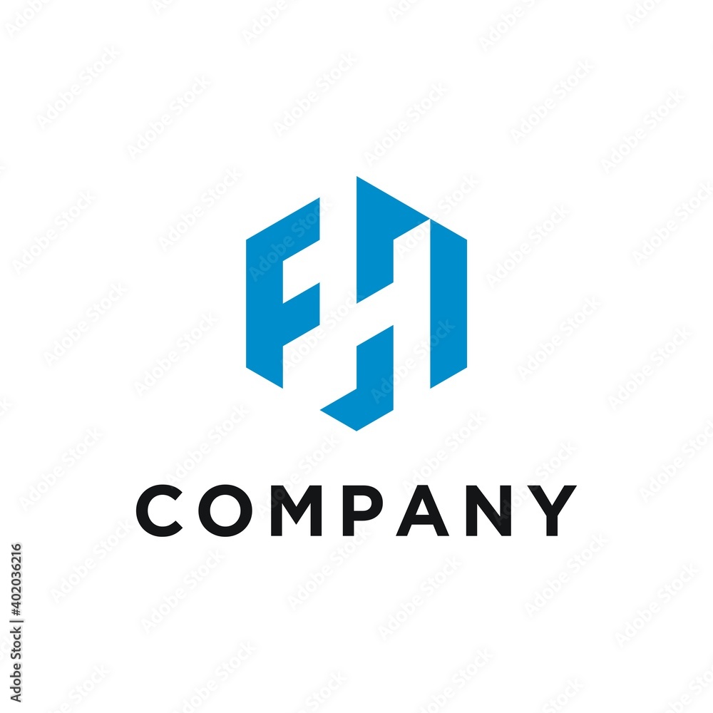 Initial letter F H logo design Initial letter F H logo design