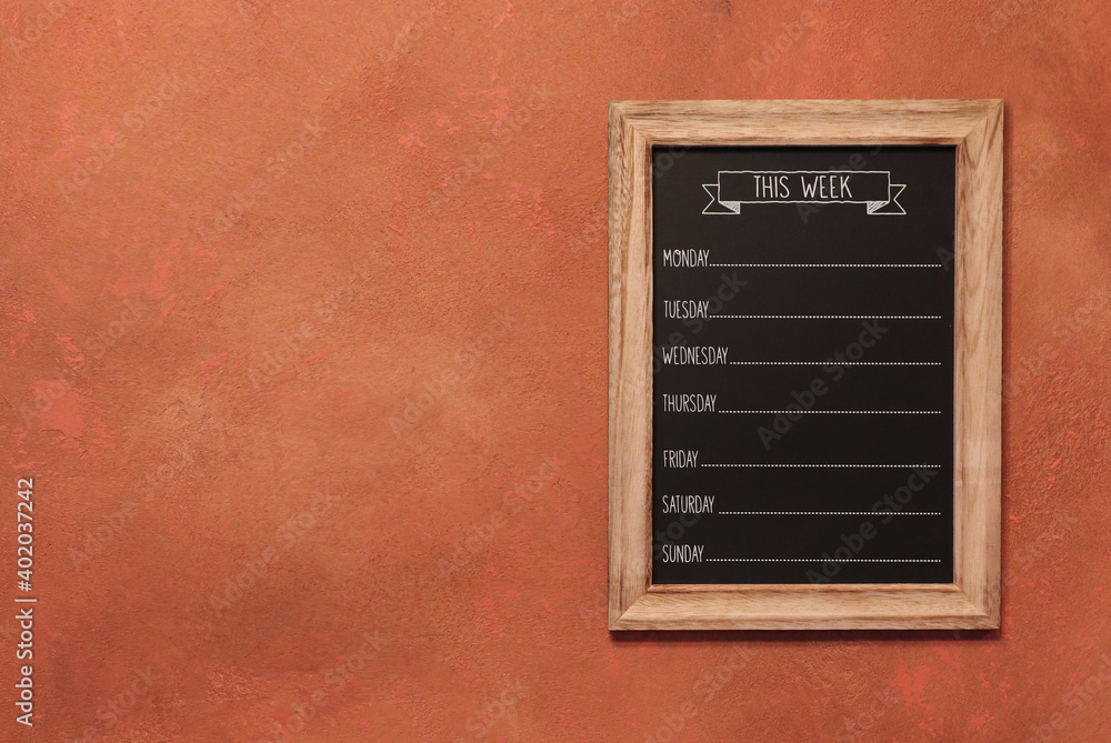 custom made wallpaper toronto digitalTABLEAU ARDOISE droite - The Week planning