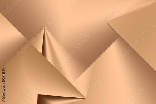 an illustration of abstract pyramids in cream color garadient photo