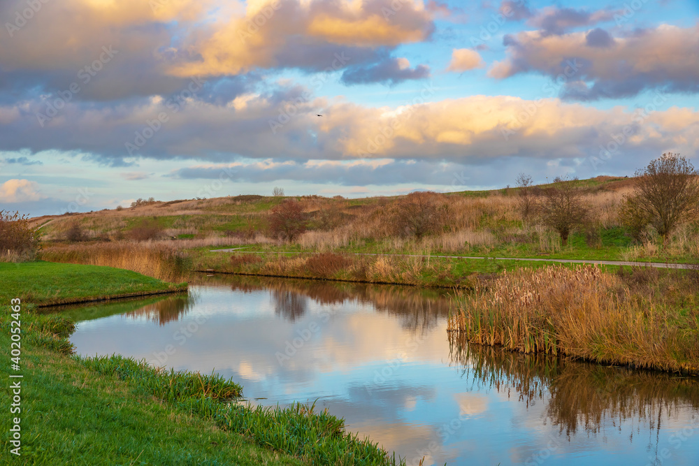 Beautiful landscape at Buytenpark, Zoetermeer, the Netherlands