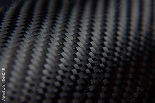 Twill weave carbon fiber texture close-up