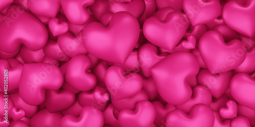Valentine concept background, Love card, empty display 3d rendering.