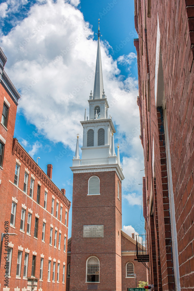 Old North Church (Christ Church in the City of Boston) on the Freedom Trail Boston Massachusetts USA