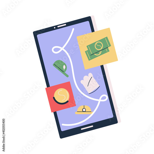 Smartphone screen with refusal companies answers in application for vacancy applicant