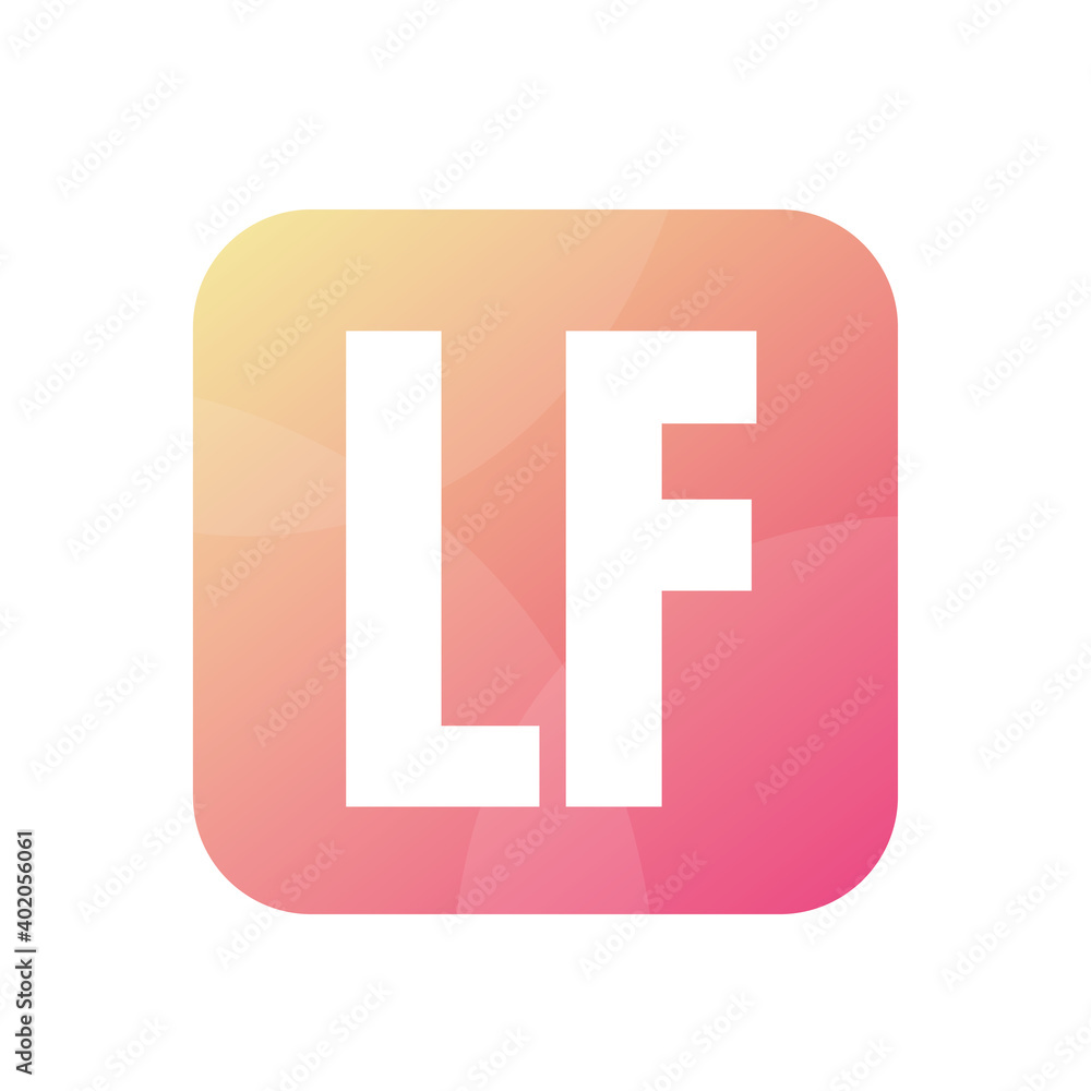 Fototapeta premium LF Letter Logo Design With Simple style