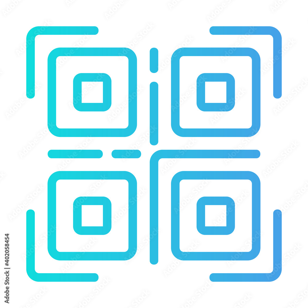 qr code icon vector illustration in gradient style for any projects qr code icon vector illustration in gradient style for any projects