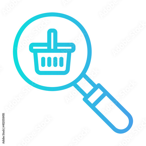 Search Product icon vector illustration in gradient style for any projects