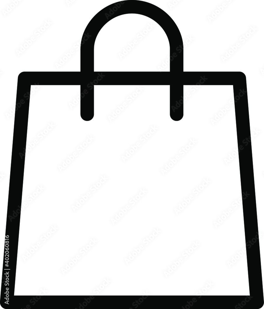 paper bag shopping sale outline icon paper bag shopping sale outline icon