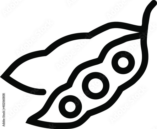 agriculture crop soybeans outline icon