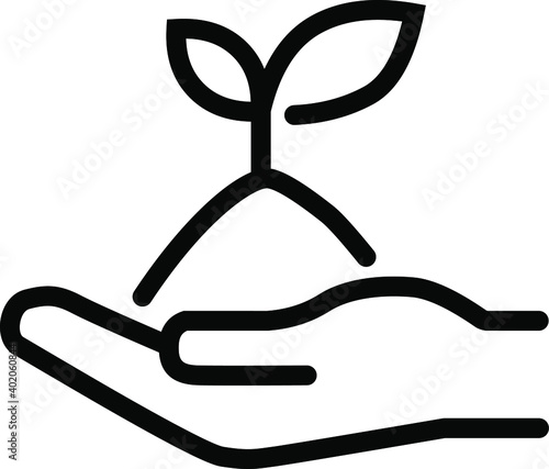 agronomy growth gardening outline icon