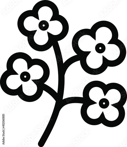 canola rapeseed plant outline icon