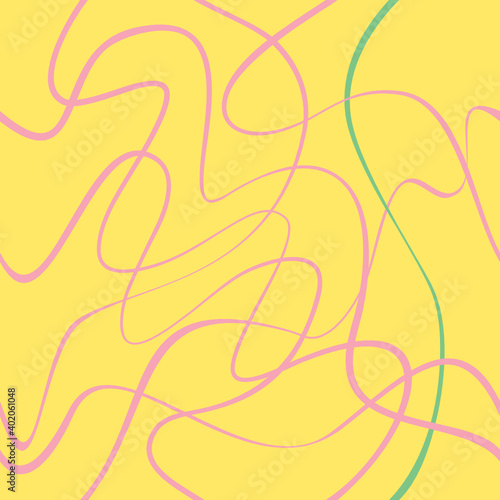 Abstract yellow, pink and green seamless background. Vector illustration