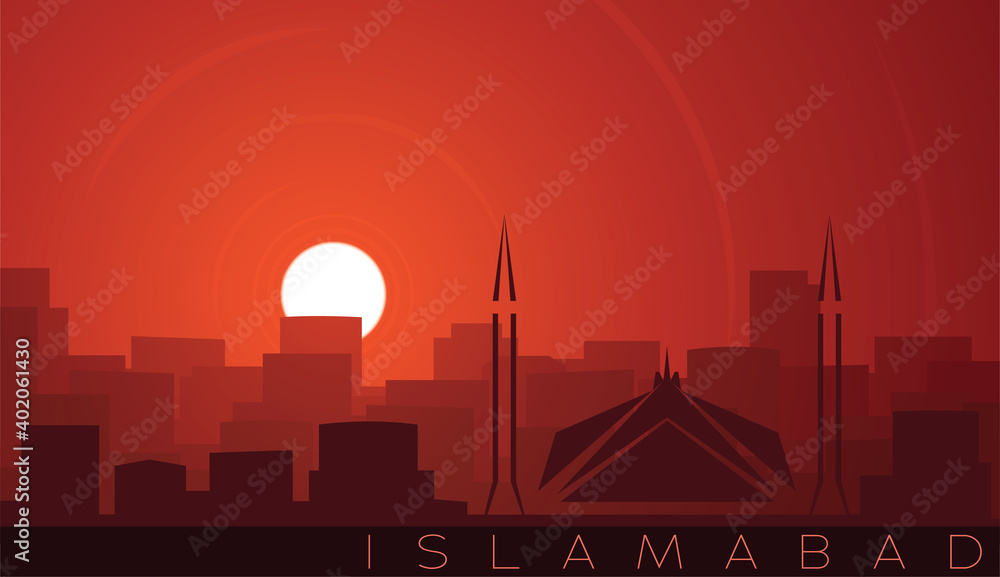Islamabad Low Sun Skyline Scene