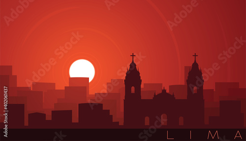 Lima Low Sun Skyline Scene