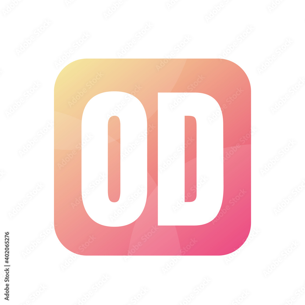 OD Letter Logo Design With Simple style OD Letter Logo Design With Simple style