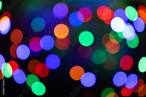 multicolored Bokeh balls abstract defocused back ground