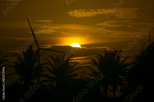 Sunset in the beach