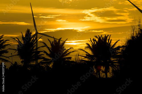 Sunset in the beach