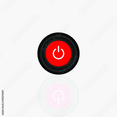 On Off Push style power buttons, The Off buttons are enclosed in red icon