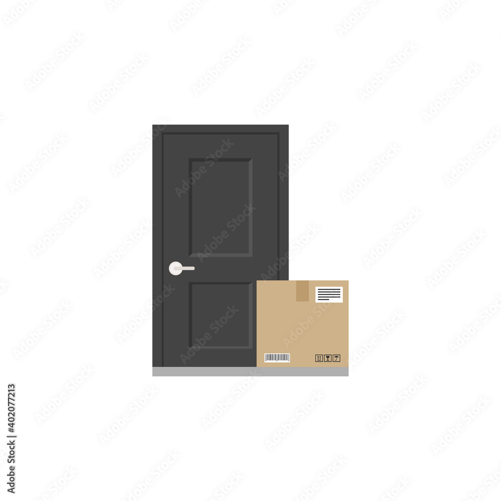 Delivery to door concept. Vector illustration. Delivery to door concept. Vector illustration.
