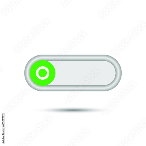 On Off Push style power buttons, The Off buttons are enclosed in red, The On buttons are enclosed in green with white background.